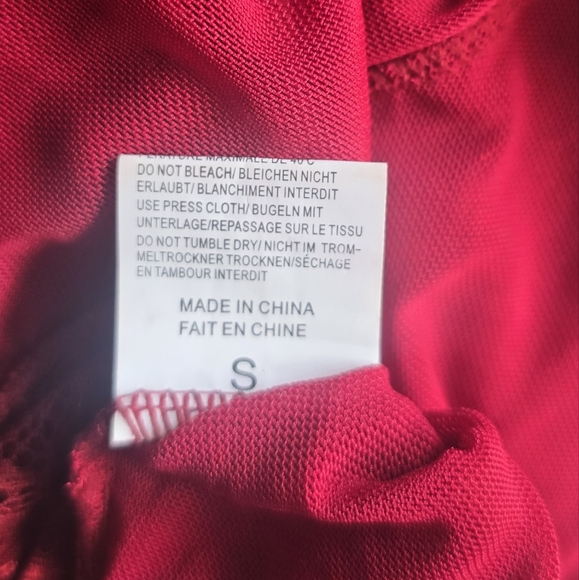 Deep Red Lace Bodysuit Lingerie - Picture 7 of 11